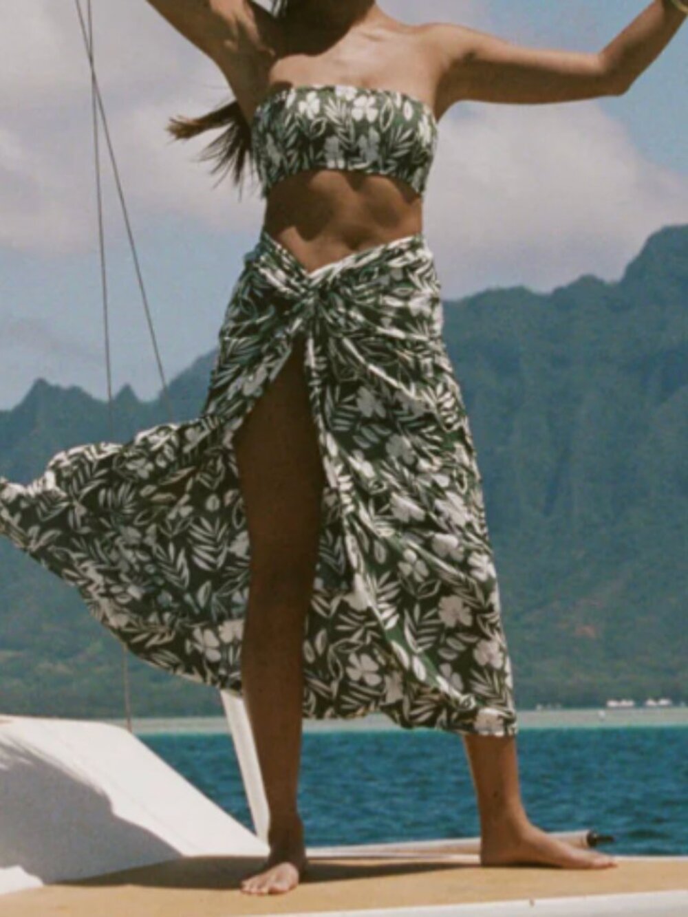 STONE FOX SWIM Marlowe Sarong - Flora Size Small (sold out online)